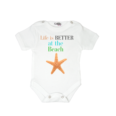 Carra Life is Better at the Beach бебешко боди
